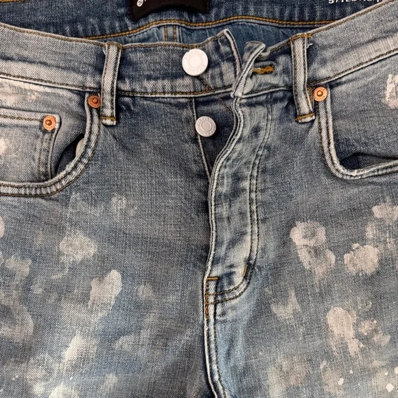 Trendy Distressed Light Blue Skinny Jeans - Picture 4 of 9